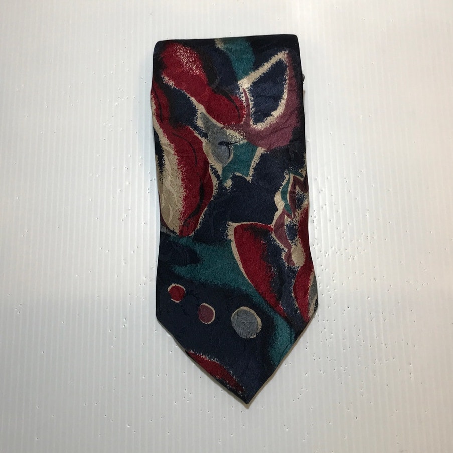 Jt Beckett Black Abstract Classic Wide Men Necktie
